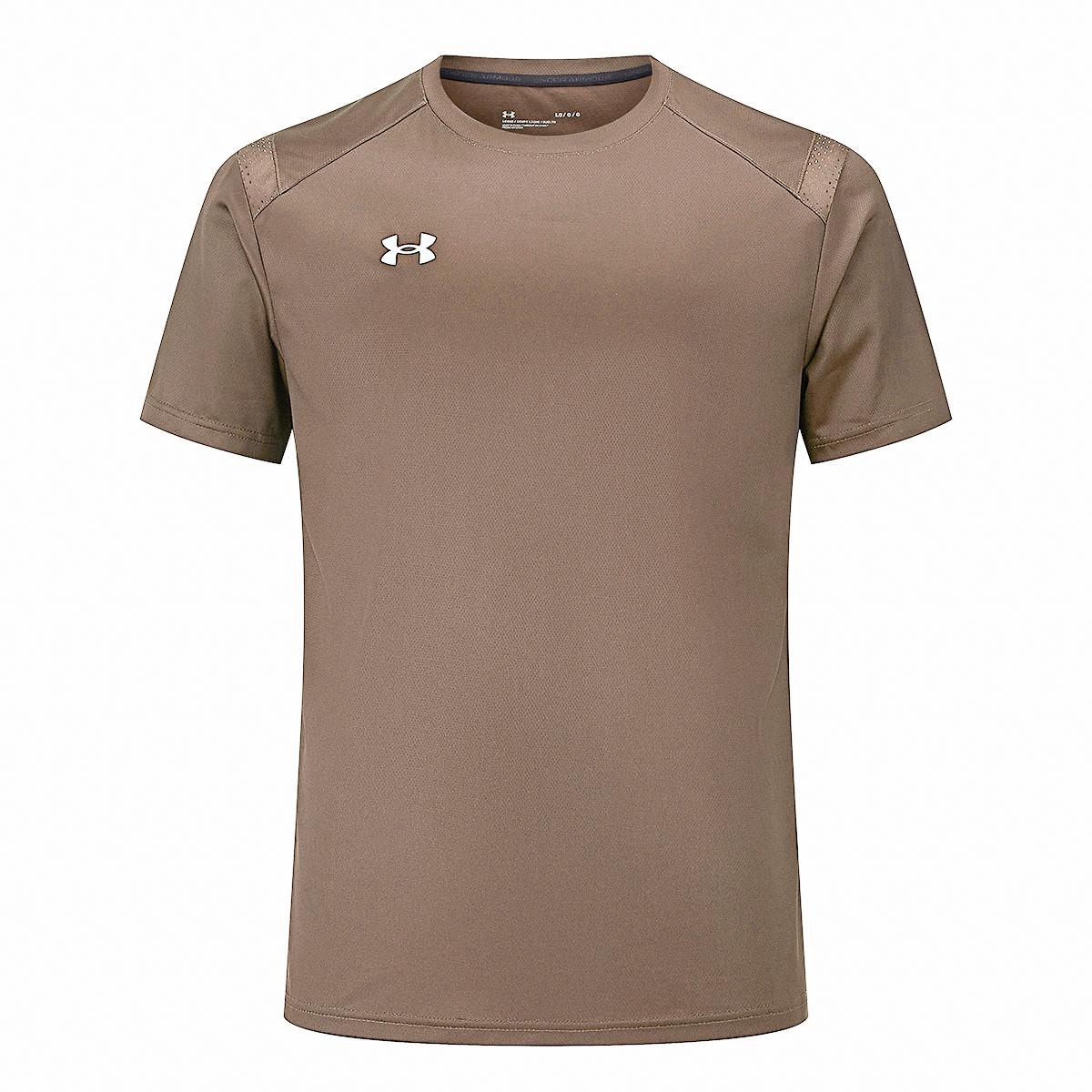 

Under Armour Casual Solid Color Sports Jersey Knit Crew Neck Short Sleeve T-Shirt Unisex T-Shirt Brown 21500525-230 5XL