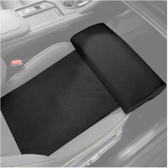 HZEL Car Seat Extender Leg Support Cushion, Lengthen Memory Foam Vehicle Front Seat Leg Support Extension Pad for Driving, Comfortable Automobile чёрный