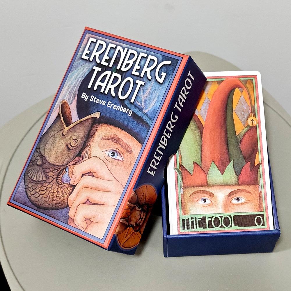 Erenberg Tarot Deck 12*7cm in Rigid Box, Intimate Close-Up Illustrations - Standard Tarot Cards Double-embossed Cardstock