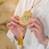 Mid-Autumn Festival Embroidered Hanging Neck Sachet Pendant Hanfu Accessory Tassel Sachet Portable Mugwort Herbal Mosquito-Repellent Pouch Bag