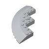 10PCS 58846 MOC Building Blocks 10x10 Inclined Circular Corner DIY Children's Creative Building Block Toys