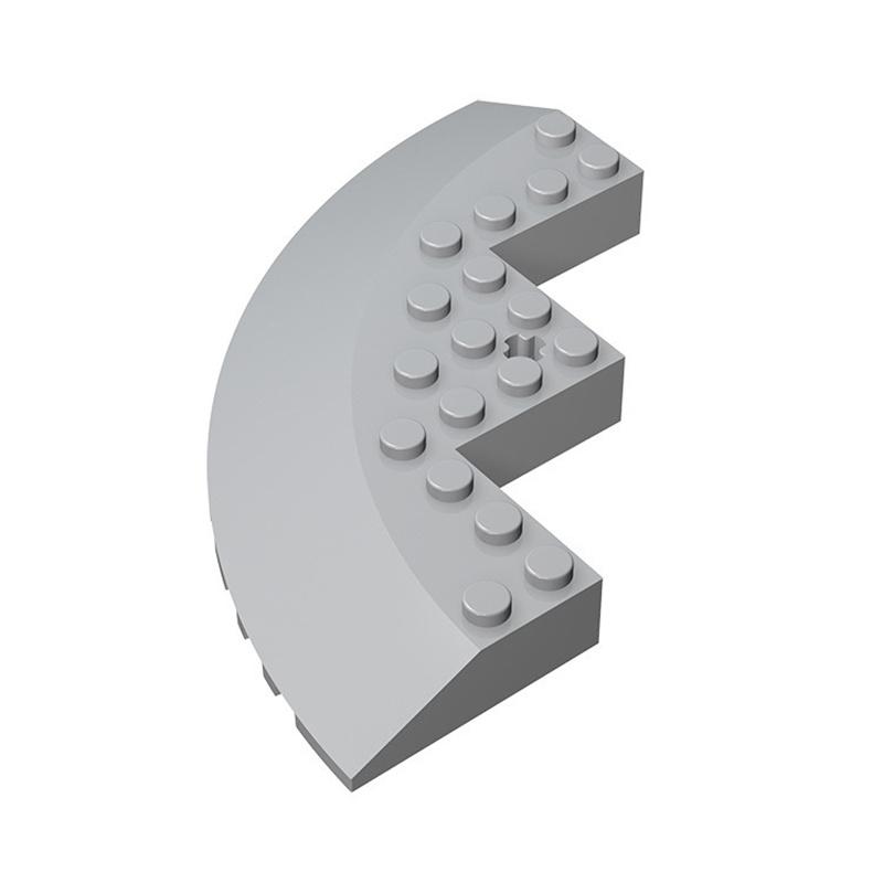 10PCS 58846 MOC Building Blocks 10x10 Inclined Circular Corner DIY Children's Creative Building Block Toys