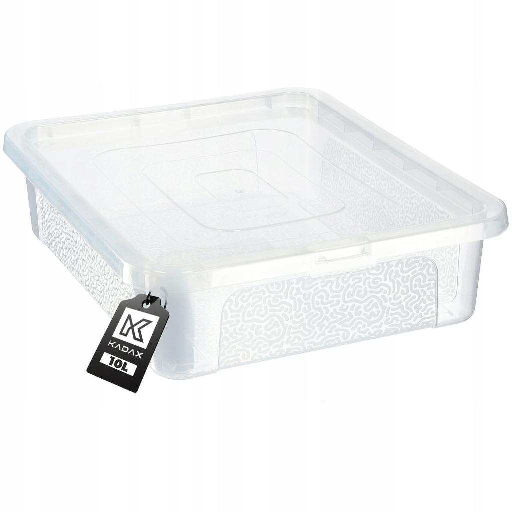 KADAX Plastic Container with Lid Transparent Lockable Box Organizer