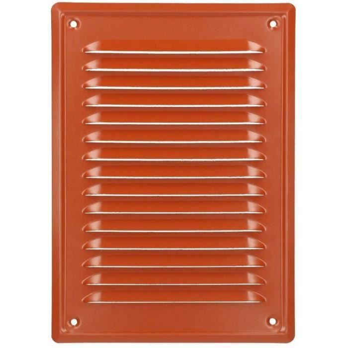 Grille D'aération KOTARBAU 230x165 Mm Grille D'évacuation D'air À Visser Avec Moustiquaire Résistante À La Corrosion Rouge Brique