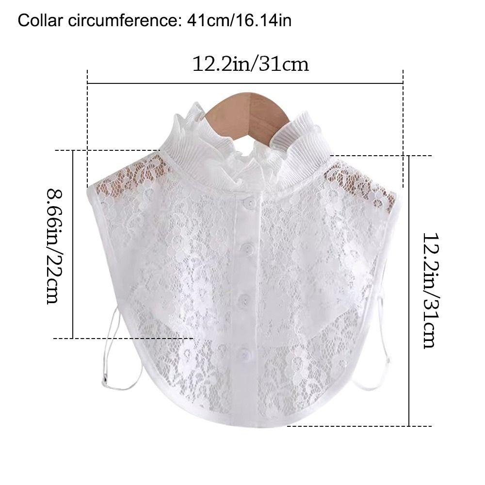 White Black Fake Collar Detachable Neckline Clothes Accessory False Collar  Women Girls