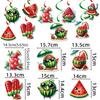 Paper Hello Summer Banner Festival Watermelon Spiral Hanging Flag  Party Favors