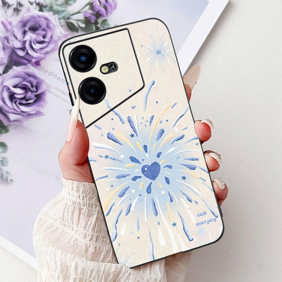 6,82'' Für Techno Pova Neo3 LH6n Rückabdeckung Für Tecno Pova Neo 3 Hülle Silikon Luxus Mode Niedliche Cartoon Katze Stoßfest Funda