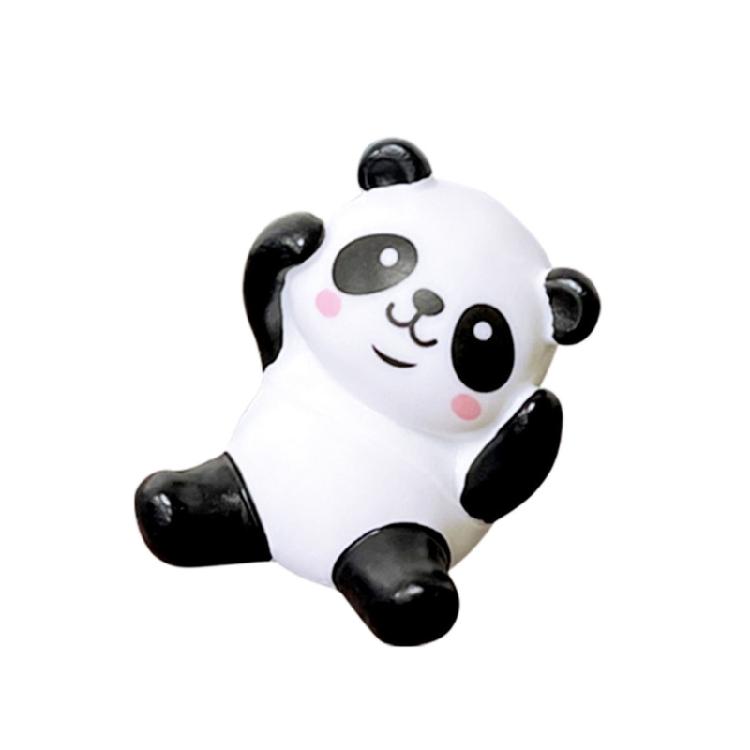 6 Pack Cartoon Panda Figurines Small Animal Models Miniatures Ornaments for Cake Toppers and Car Decors Accessories