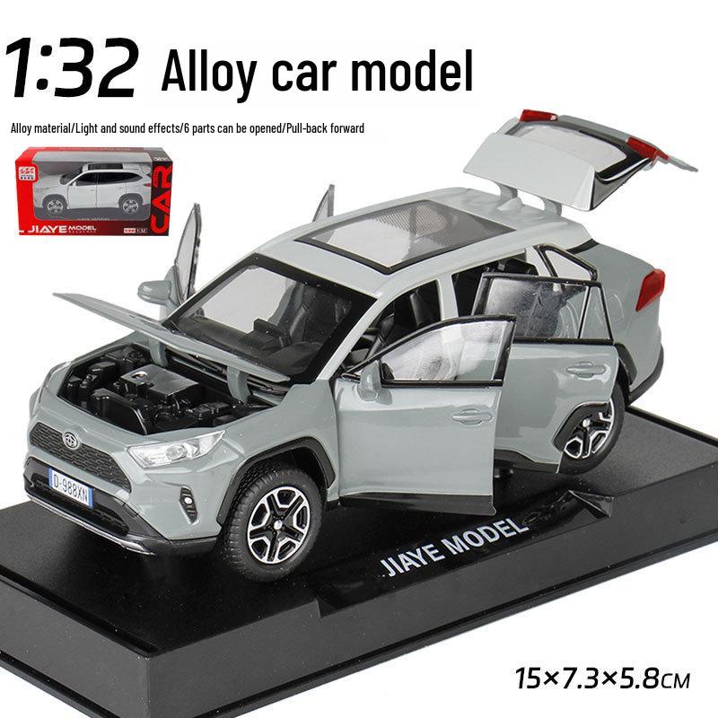 Jiaye 1:32 RAV4 Alloy Six-Door Off-Road Vehicle Toy Model with Sound & Light