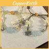 Alloy Plated Stylish Lotus Pull Bracelet For Women Geometric Design Ethnic Retro