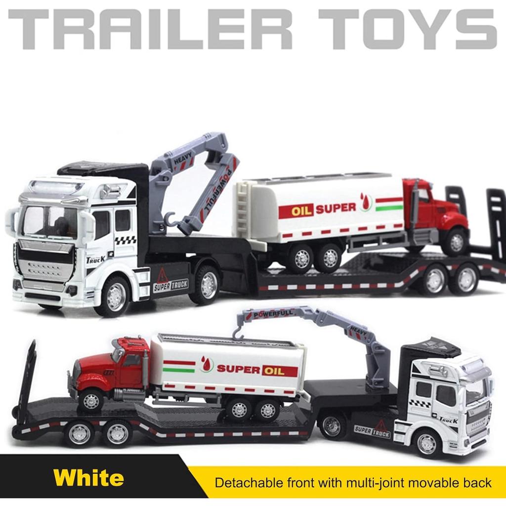 Auto im Maßstab 1/50, Spielzeugautomodell, hochsimuliertes LKW-Modell, mehrere Designs, Pullback-Anhänger, Müllwagen, Benzintransport, Hygiene