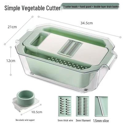 JingJingRS Multifunction Stainless Steel Vegetable Slicer - Deluxe