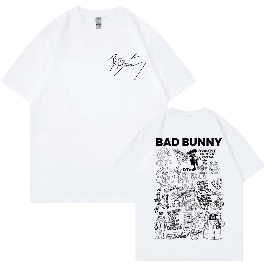 Rapper Bad Bunny Album Print Tshirts Men Women Clothing Harajuku Hip Hop Tshirt Summer Fashion Casual Short Sleeve T Shirts