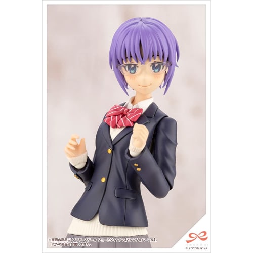 Sousai Shojo Teien After School Short Wig A [Orange & Purple] Overall Width: Approx. 63mm 1/10 Scale Plastic Model JK013