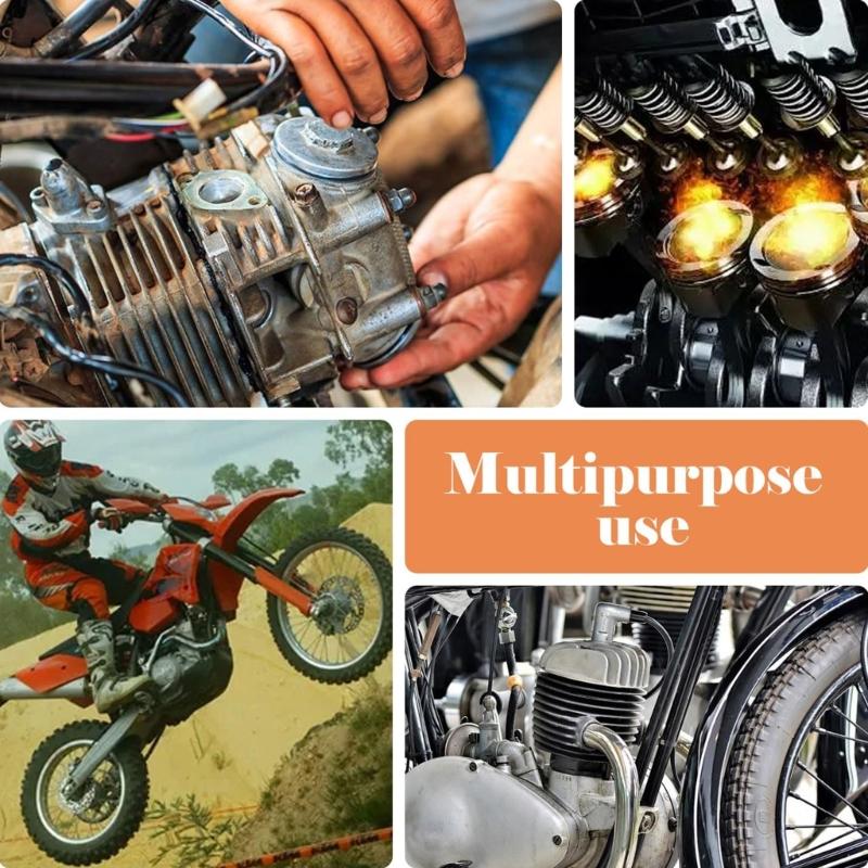 Universal Motorcycle Fuel Filter 6mm Corrosion Resistant Plastic Construction Tool Free Installation Fits Multiple Bike Models