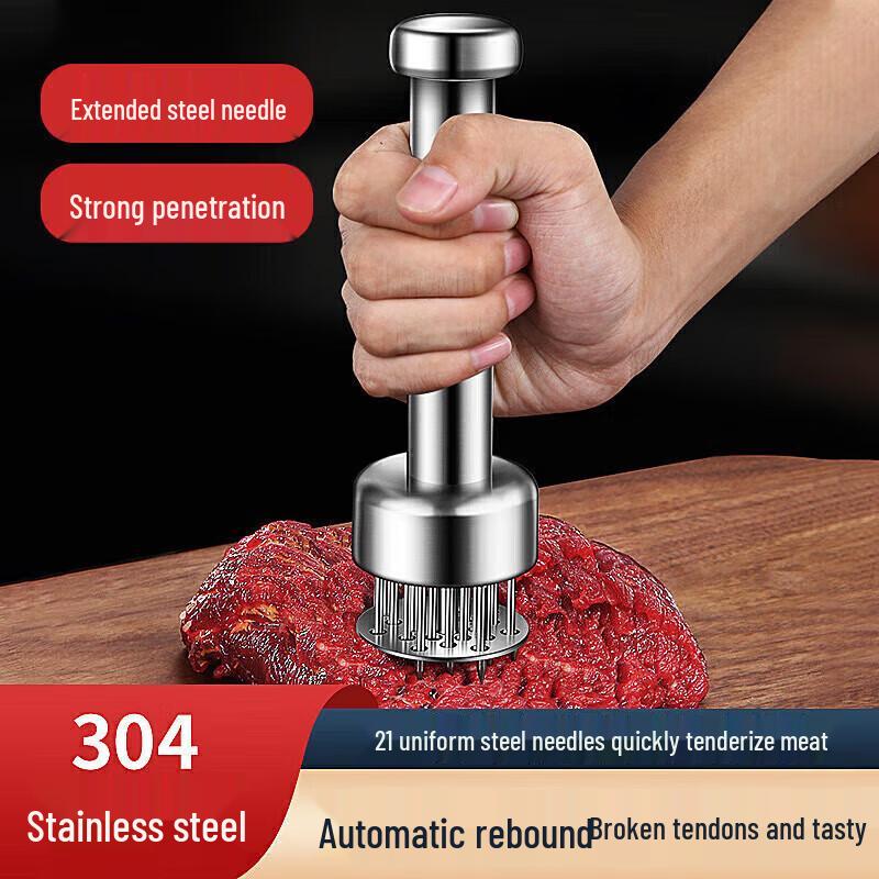 304 Stainless Steel Meat Tenderizer Hammer and Needle