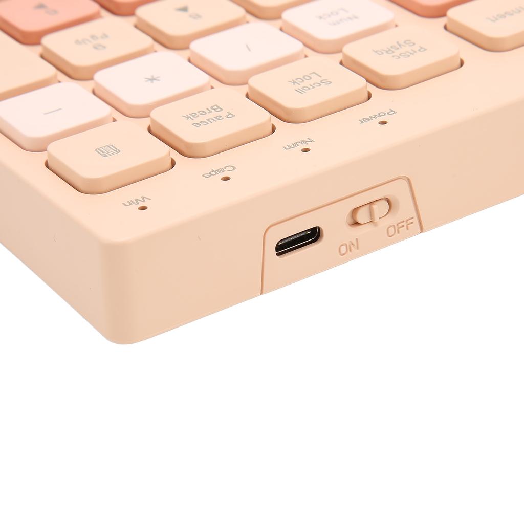 Keyboard Mouse Combo 2.4G Wireless Round Keycaps Ergonomic Type C   Keyboard and Mouse for Phone Tablet  