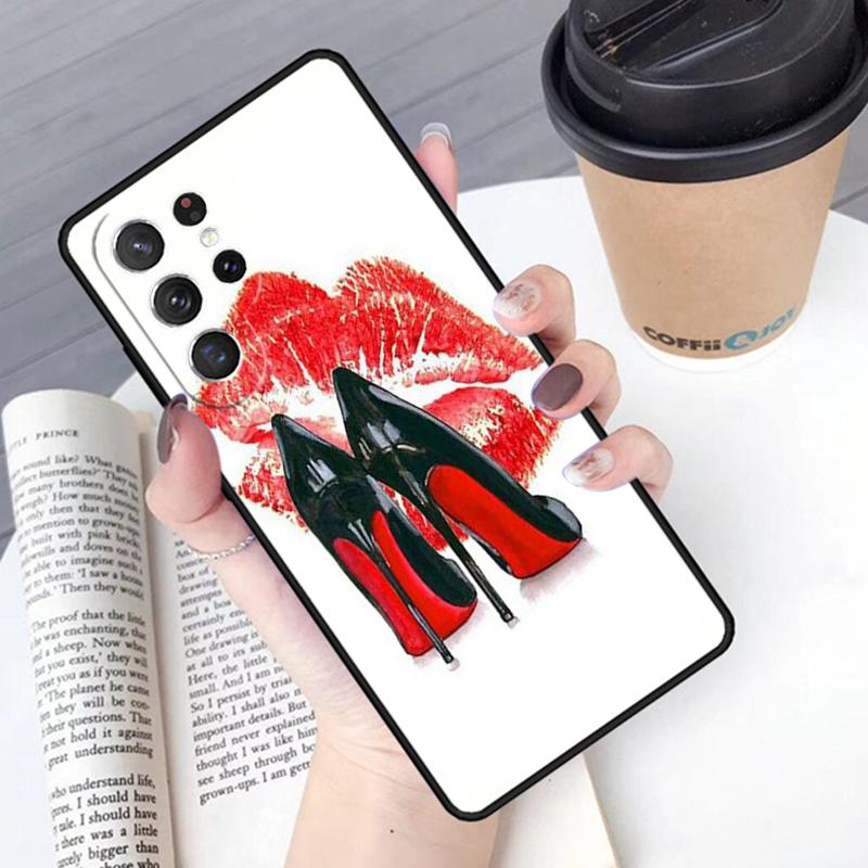 High Heels Girl Fashion phone case Cover For Samsung Galaxy S24 S25 Ultra S21 S22 Ultra S10E Note 10 Plus Note 20 FE S23