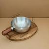 Walnut single handle bowl Uncoated soup bowl Soaking flour yogurt Home salad baked rice bowl with handle