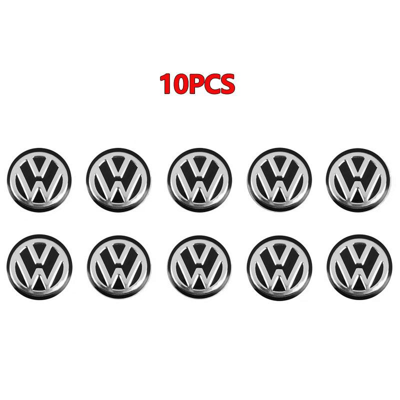For VW Volkswagen Jetta MK5 Golf 5/10Pcs 14mm Car Key Emblem Stickers Auto Door Keyhole Logo Decals For Volkswagen VW GTI Golf A