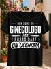 Non Sono Un Ginecologoitalian Double Meaning Quote Brush Lettering And Minimal Graphic Unisex All Unisex All Tshirt