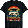 Vintage 1965 Edycja Limitowana 60 Urodziny 60 Lat Kaseta Prezent T-Shirt