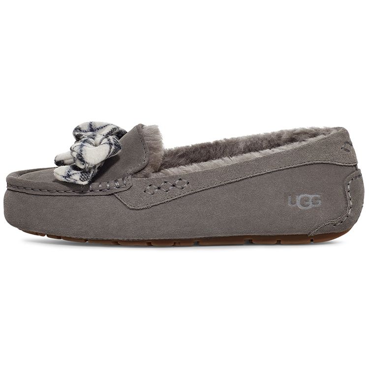 UGG Women s Ansley Plaid Bow Slipper Charcoal 1127850-CHRC 36