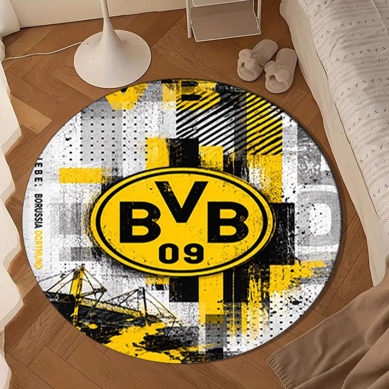 Borussia fcfc Round mat, Anti-slip Circle Carpet Chair rug For livingroom,Bedroom, doormat home decor Gift Christmas Gifts