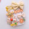 8/9pcs Set Cute Korean Haipins for Baby Girls Big Lattice Bow Floral Kawaii Cartoon Princess Hair Clip Baby Girl Hair Accessories
