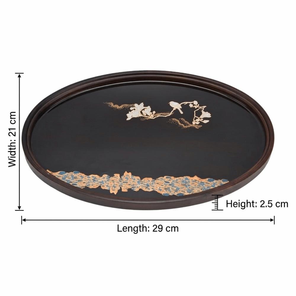 Smooth Surface Tea Coaster Tray Unique Creative Holder Tray Serving Plate Fruit Dessert Display Oval