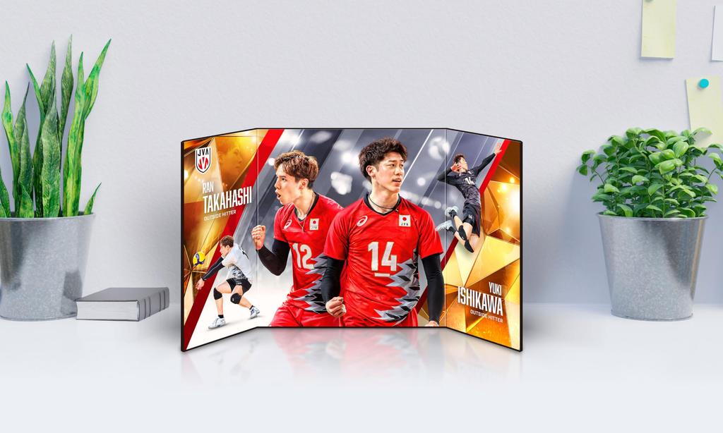 Volleyball Team Mini Folding Screen Box of 5 "Japan Men's 2025" Collection,