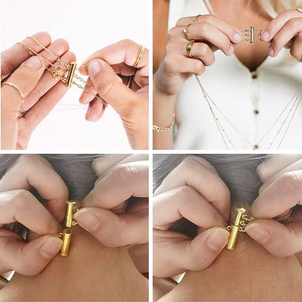 Color-Protective Magnetic Multi-Row Clasp for DIY Bracelet/Necklace