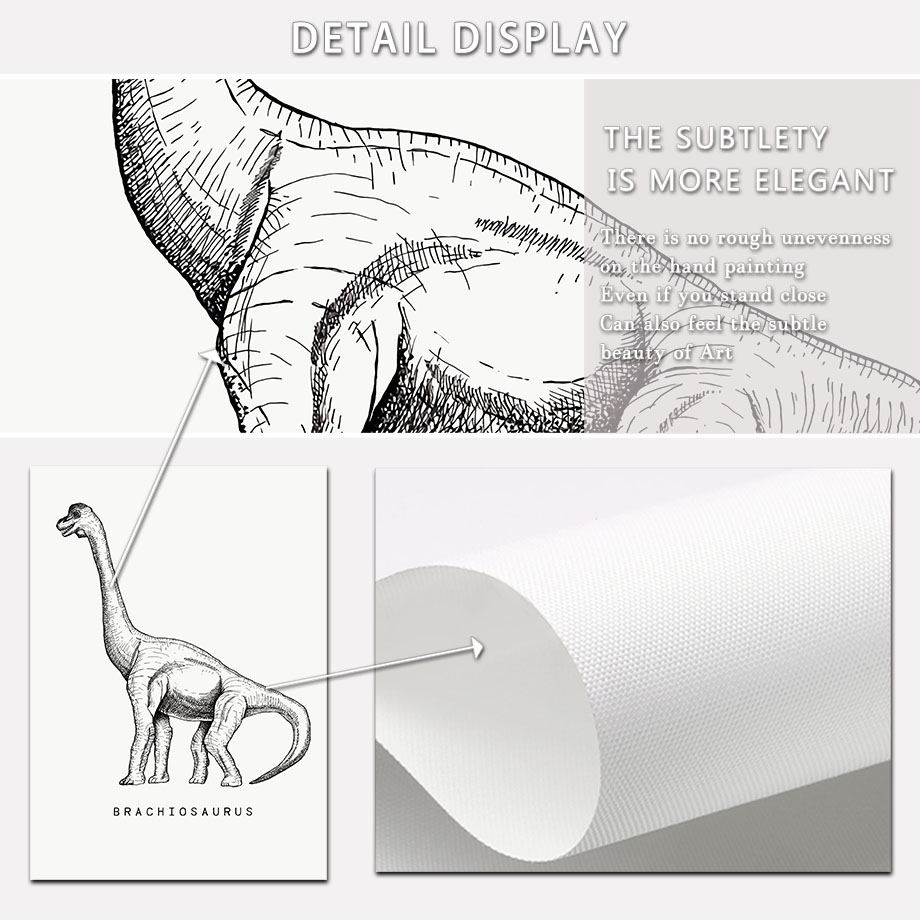 Retro Dinosaurier T-Rex Flugsaurier Triceratops Wandkunst Leinwandmalerei Nordische Poster und Drucke Bilder Baby Kinder Jungenzimmer Dekor
