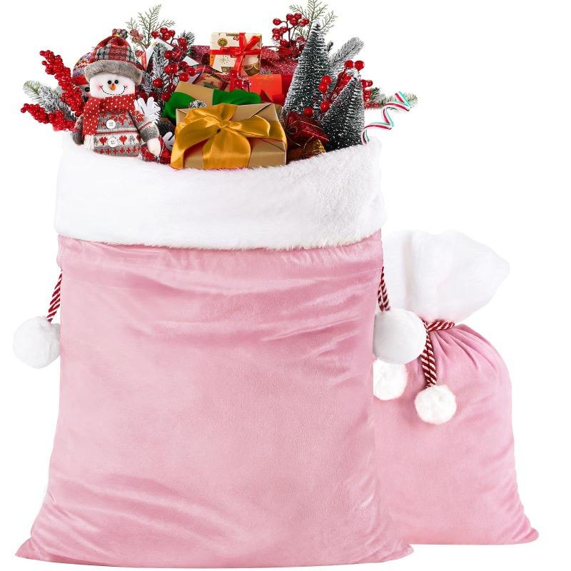 Christmas Decorative Backpack Drawstring Large Christmas Bag, Santa Claus Gift Bag, Christmas Decorative Gift Bag