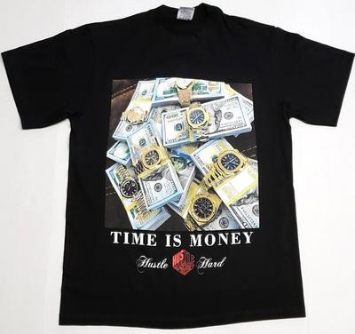 Time Is Money T-shirt Player Cash Dollars $ Hustle Men's Tee Black New Unisex T-Shirt