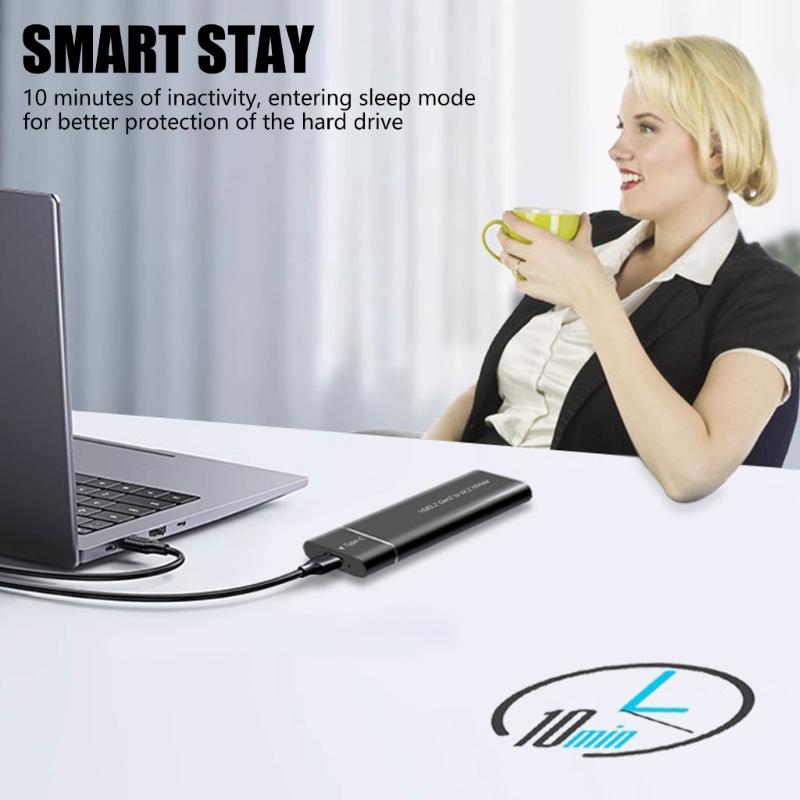 M.2 NVME Solid Disk Case, 10Gbps High Speed Data Transfer, Metal Cooling Shell Hard Disk Case Box for 2230-2280