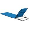 Foldable Beach Mat Set 2 Pcs Steel and Fabric Blue