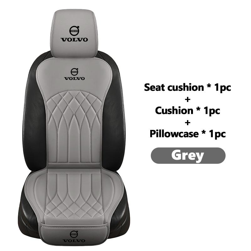 For Volvo Car Seat Cushion Headrest Cover Set Breathable Wear Resistant Protector Xc60 Xc90 V40 V60 S60 V50 V90 S80 C40 XC40 V70