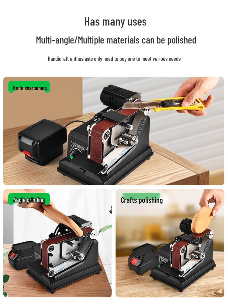 Automatic Micro Mini Belt Sander & Knife Sharpener - Industrial-Grade Polishing Machine