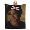 Damon Salvatore The Vampire Diaries Coperta Pile Autunno/Inverno Ian Somerhalder Coperta Ultra-Morbida per Casa Tappeto Pezzo