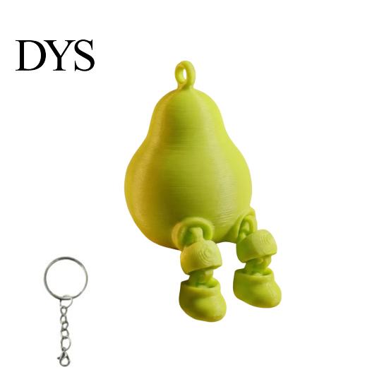 Short Leg Fruit Design 3D Printed Figure Collectible Figurine Cute Banana Orange Blueberry Cherry For Adults Shelf Ornament with Dangling Legs