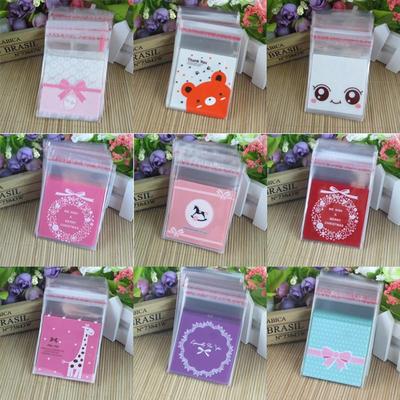 100 Pcs/set Self Adhesive Christmas Santa Cellophane Party Treat Cooky Candy Gift Bags