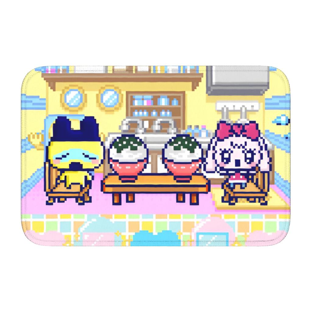 Tamagotchies Cartoon Floor Door Kitchen Bathroom Mat Anti-Slip Indoor  Doormat Garage Living Room Entrance Rug Carpet Footpad
