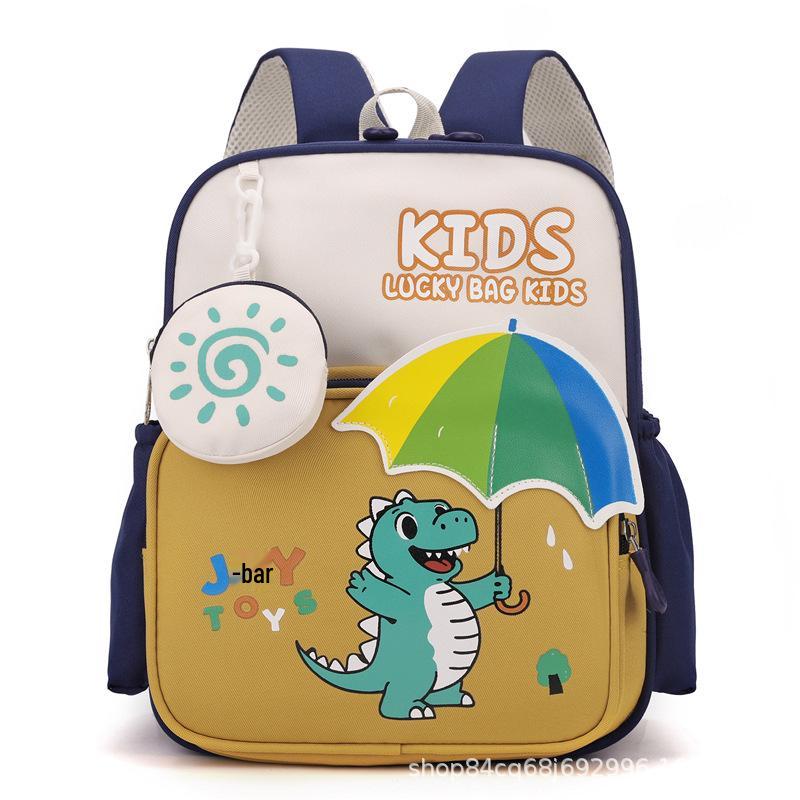 Dinosaur Cartoon Lightweight Backpack for Kids Ages 3-6