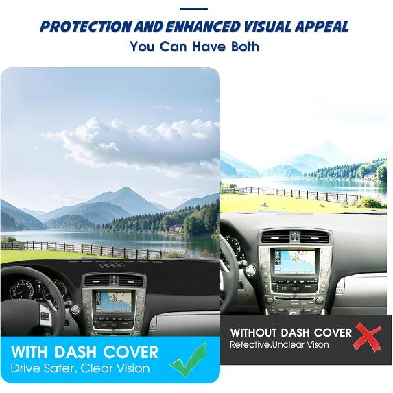 Leather Dash Cover Accessories For Lexus IS250 IS350 2006 2007 2008 2009 2010 2011, Dash Mat Dashboard Cover And Interior Dash Covers