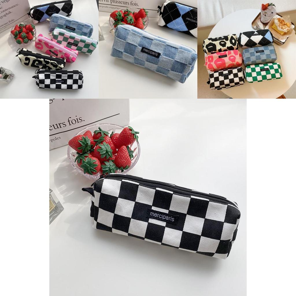 Large Capacity Literary Pencil Case Artistic Pen Bag For Girls Fashionable Makeup Pouch