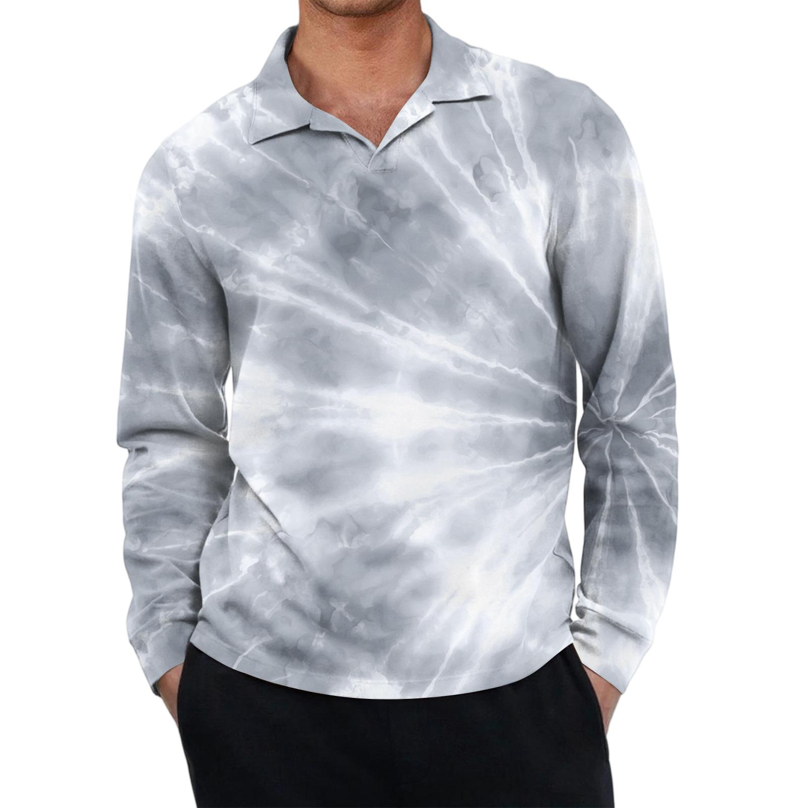 

Мужской повседневный ретро топ с маленьким V-образным вырезом и длинными рукавами XL