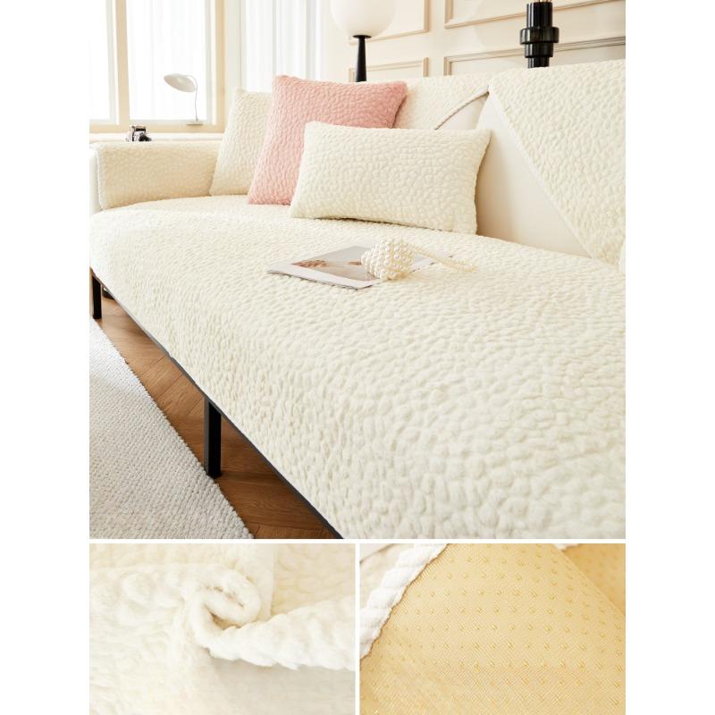 

Утолщенная флисовая подушка для дивана, зимняя теплая подушка для сиденья дивана, полное покрытие, нескользящий чехол для дивана, тканевое полотенце 70*70cm