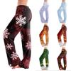 Pantaloni casual de Crăciun pentru femei, fără buzunare, pentru relaxare în vacanță și purtare zilnică