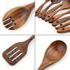 Durable Wooden Kitchen Utensil Set 8pcs - Anti-Scald Non-Stick Cooking Tools Multi-Purpose Wood Spoons And Spatulas Cookware Kit
